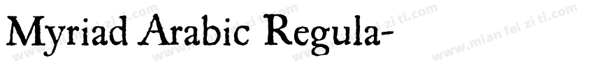 Myriad Arabic Regula字体转换